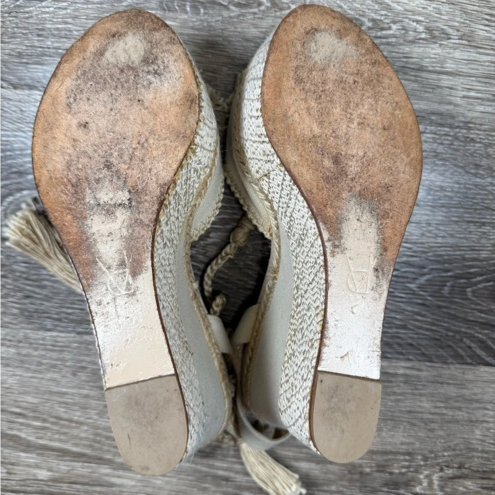 Paul Andrew Shoes Womens sz:5‎ Cream Wedge 4